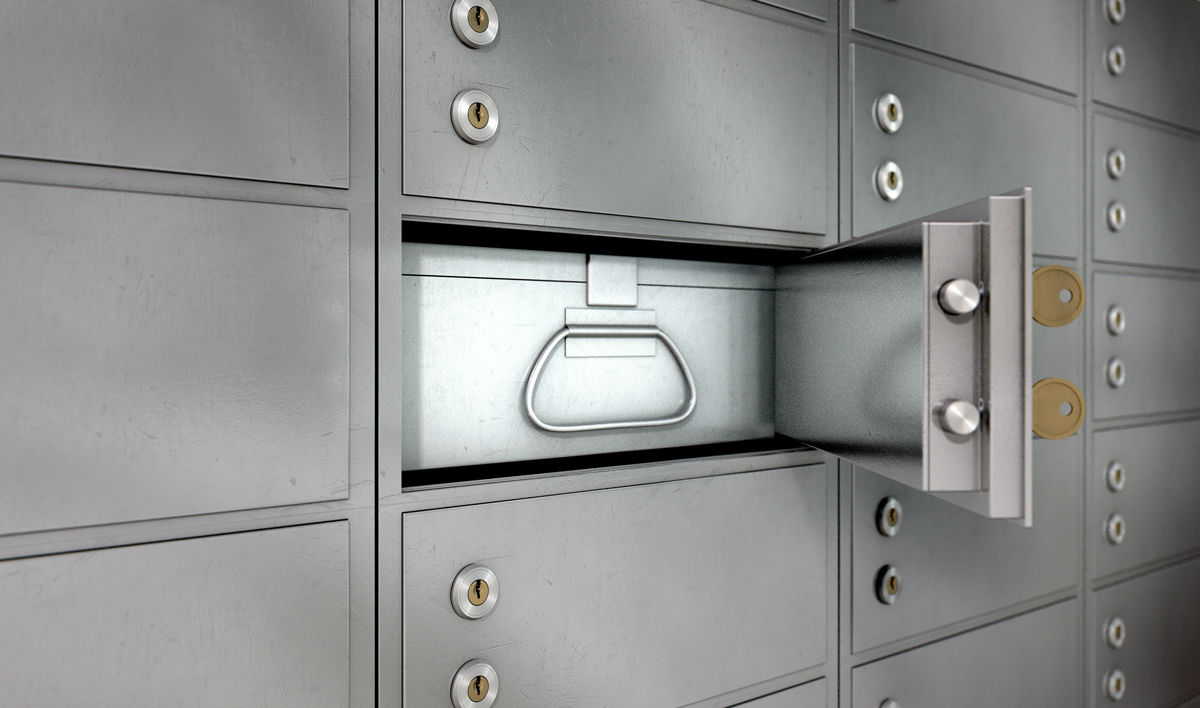 Open Vault with Lockbox Inside